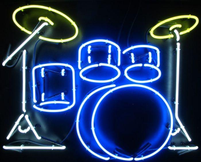 Custom Drum Music Instrument Neon Sign Real Neon Light