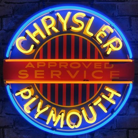 Custom Chrysler Plymouth Approved Service Neon Sign Tube Neon Light