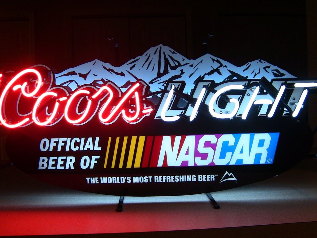 Custom Coors Light Rocky Mountains Nascar Official Beer Neon Sign Tube Neon Light