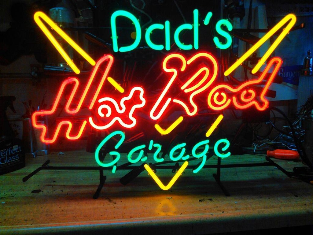Custom Name Hot Rod Garage Neon Sign Tube Neon Light