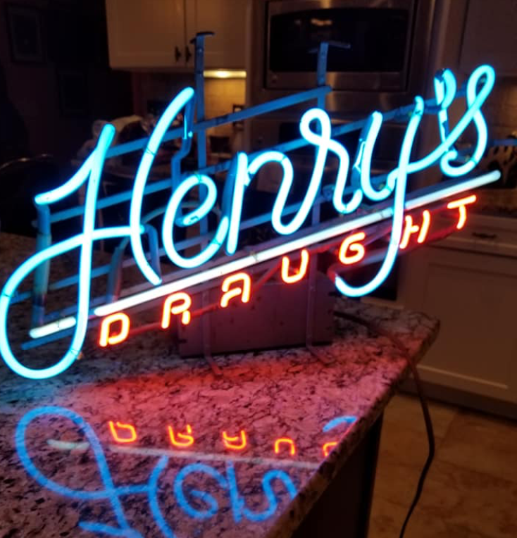 Custom Henrys Draught Neon Sign Tube Neon Light