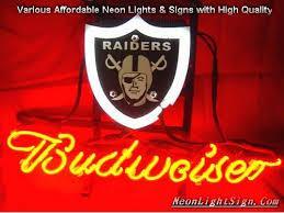 Custom Budweiser Oakland Raiders Neon Sign NFL Sports Neon Light