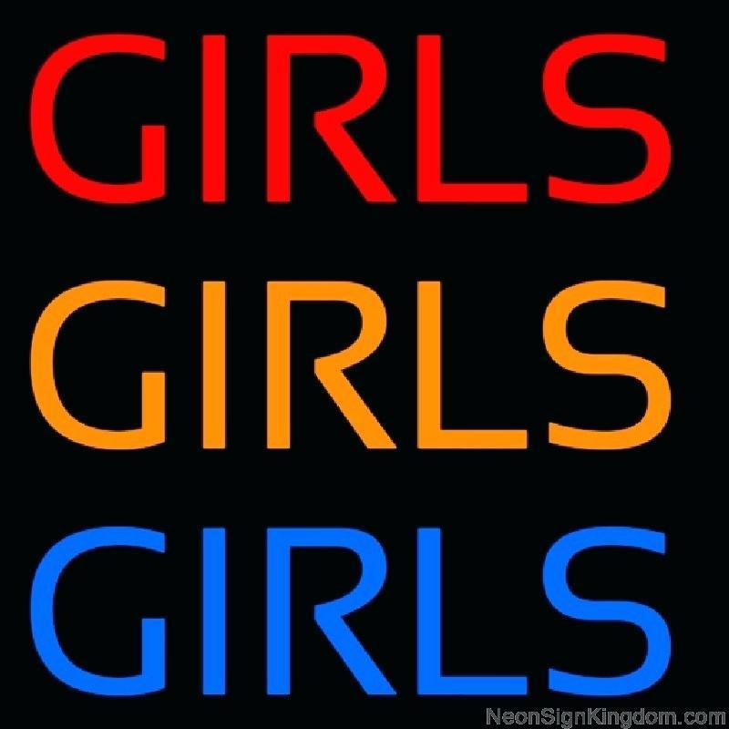 Custom Girls Girls Girls Neon Sign Tube Neon Light