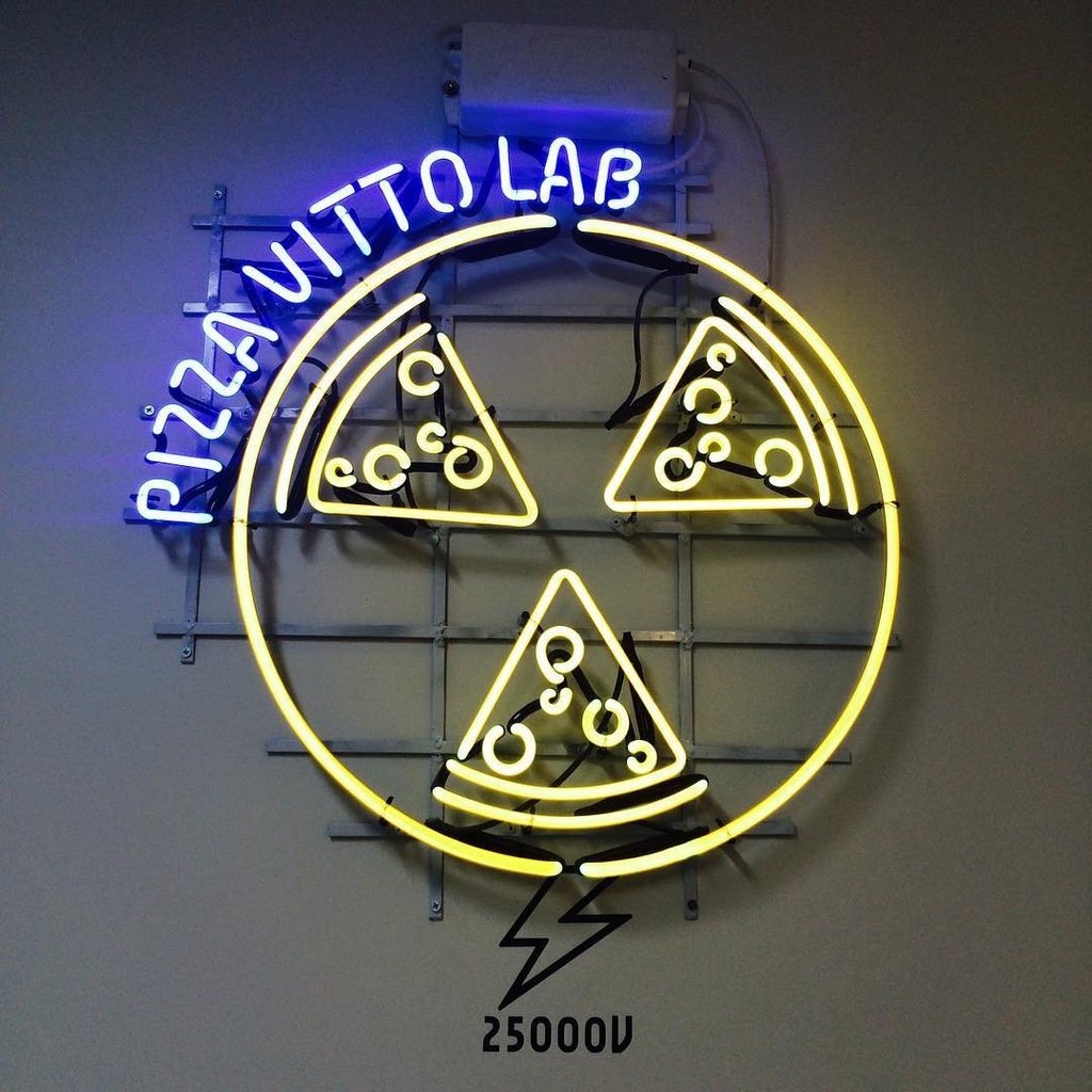 Custom Pizza Vittolab Neon Sign Real Neon Light