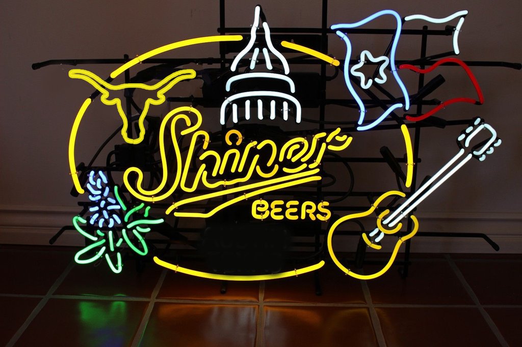 Custom Shiner Beers Texas Austin longhorn Neon Sign For Beer Bar Pub Neon Light