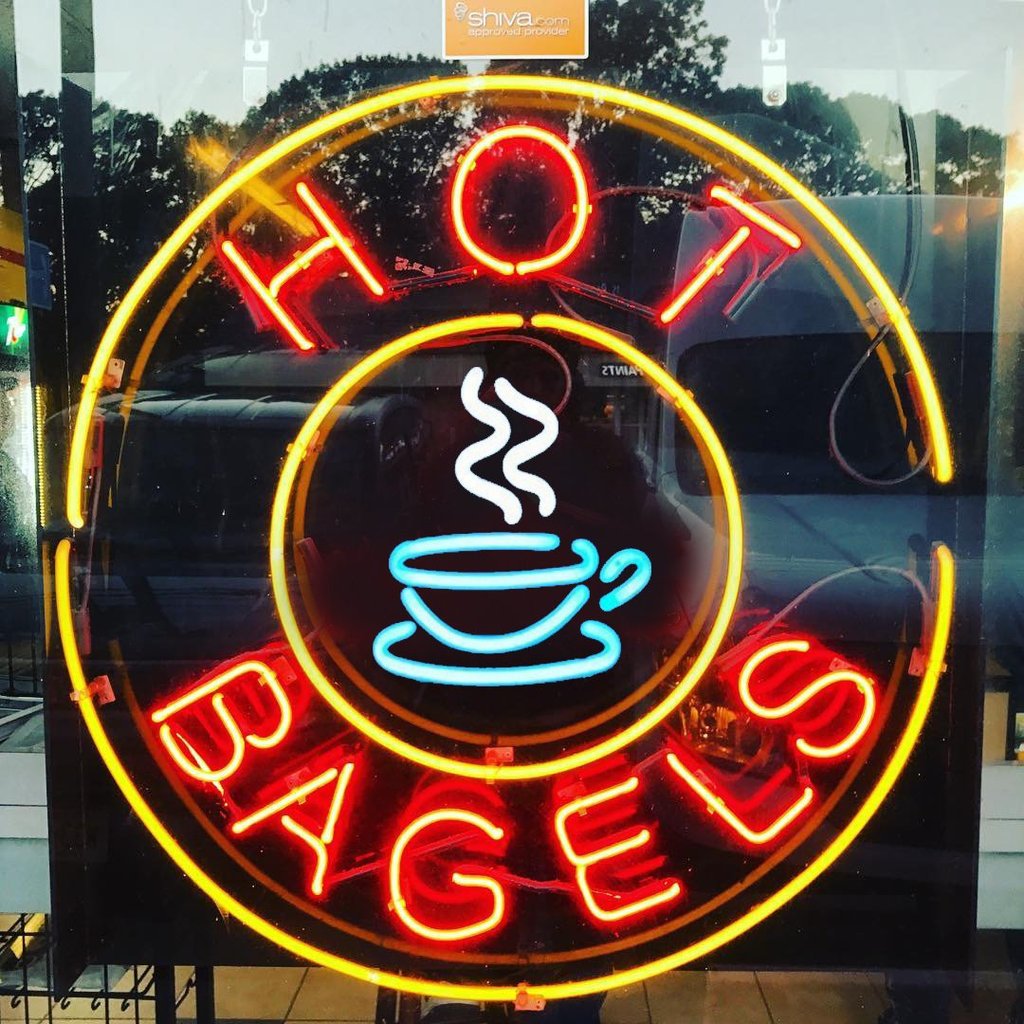 Custom Hot Coffee Bagels Neon Sign Tube Neon Light