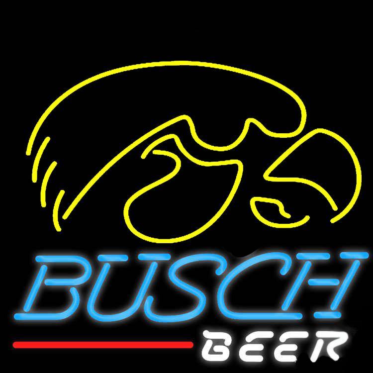 Custom Busch Beer Iowa Hawkeyes NCAA Sports Neon Sign Tube Neon Light