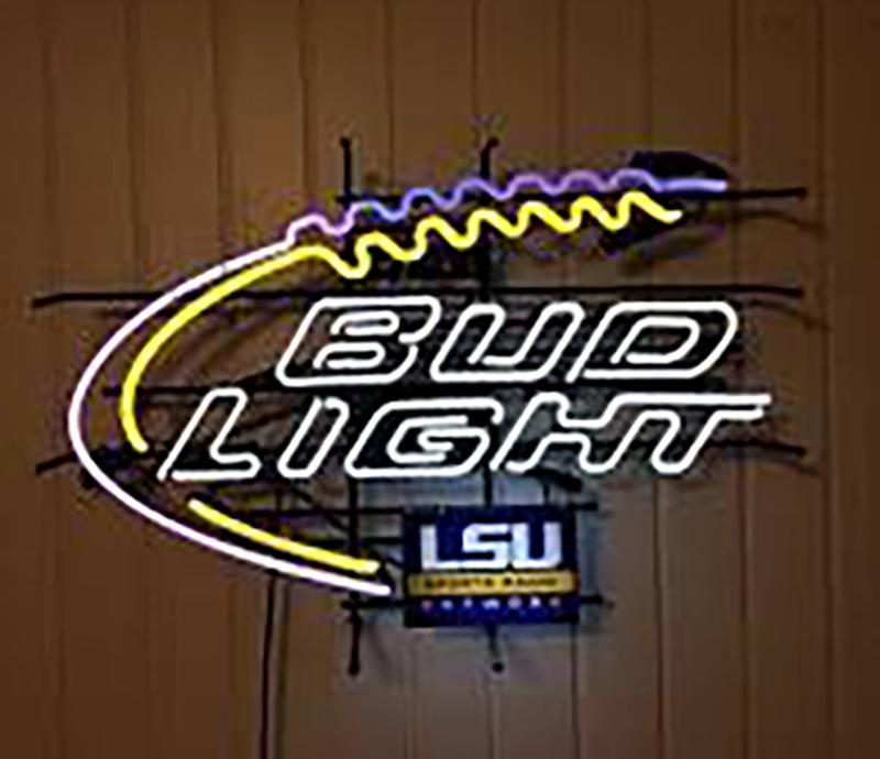Custom Bud Light LSU Tigers Sportbar Network Neon Sign NCAA Sports Neon Light Tube Neon Light