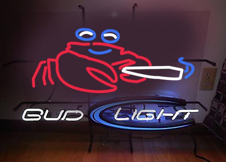 Custom Bud Light Crab Smoking Neon Sign