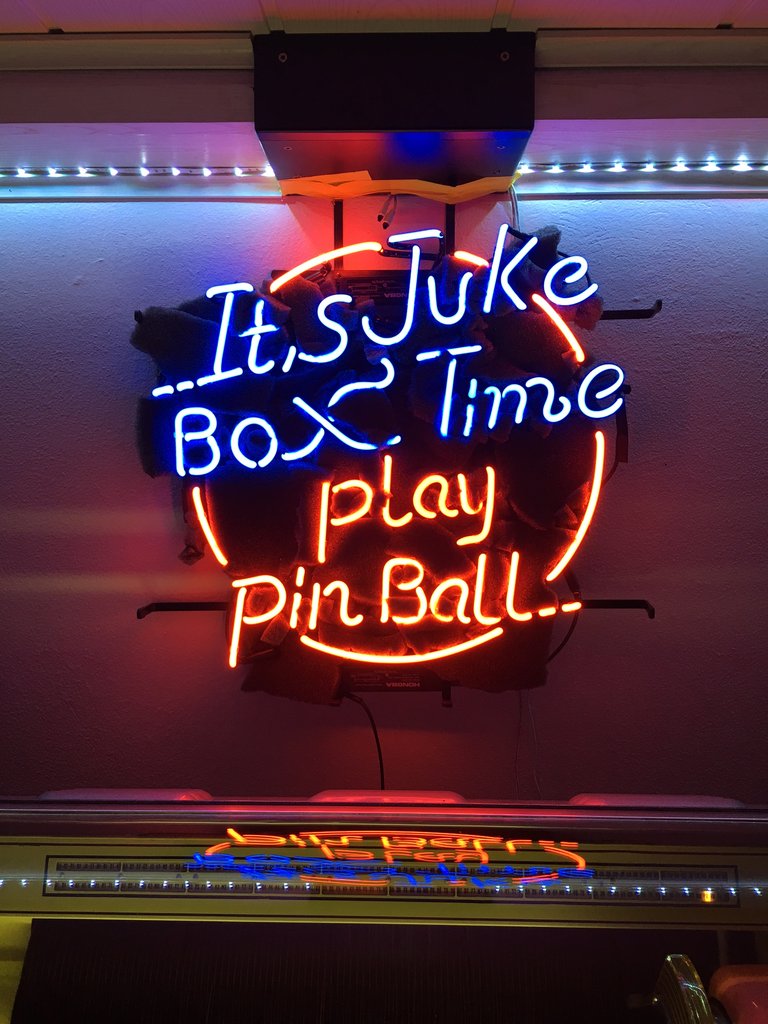 Custom It's Juke Box Time Play Pin Ball Neon Sign Real Neon Light