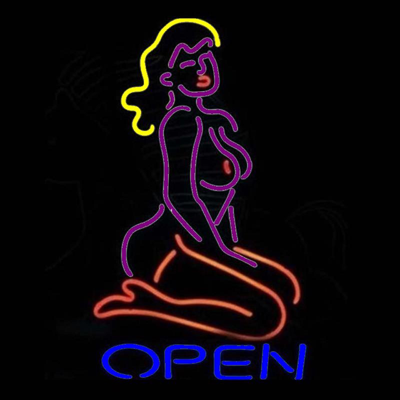 Custom Live Lady Nude Open Neon Sign
